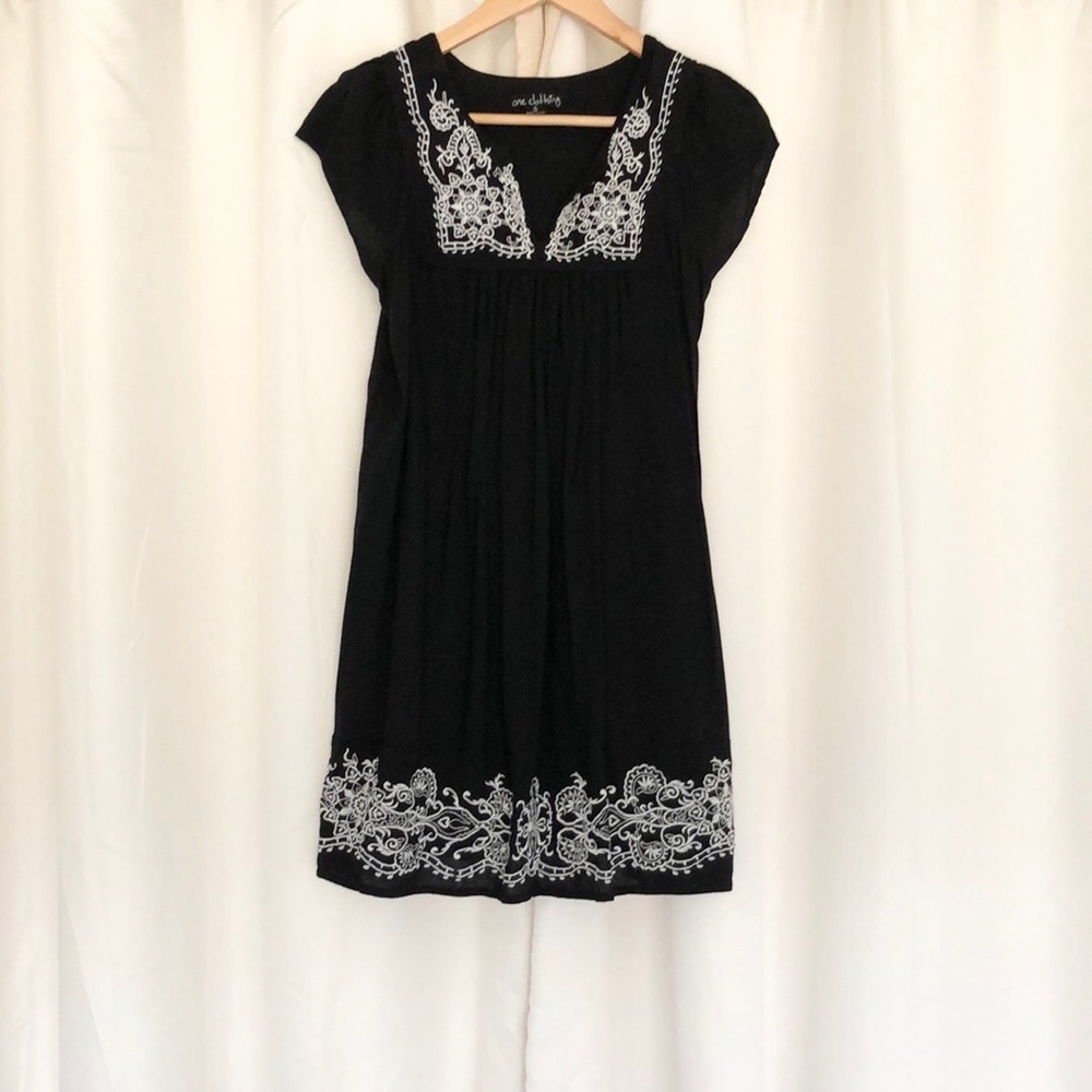 Black Dress with embroidery